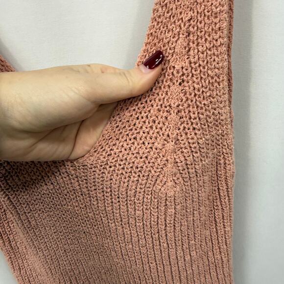 Madewell Monterey Knit Sweater Tank Top Pink Peach Cotton Blend Small - Picture 3 of 5